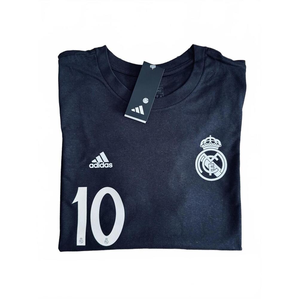 Large Adidas Real Madrid Black Cotton T-shirt Mbappe #10 - Picture 2 of 5